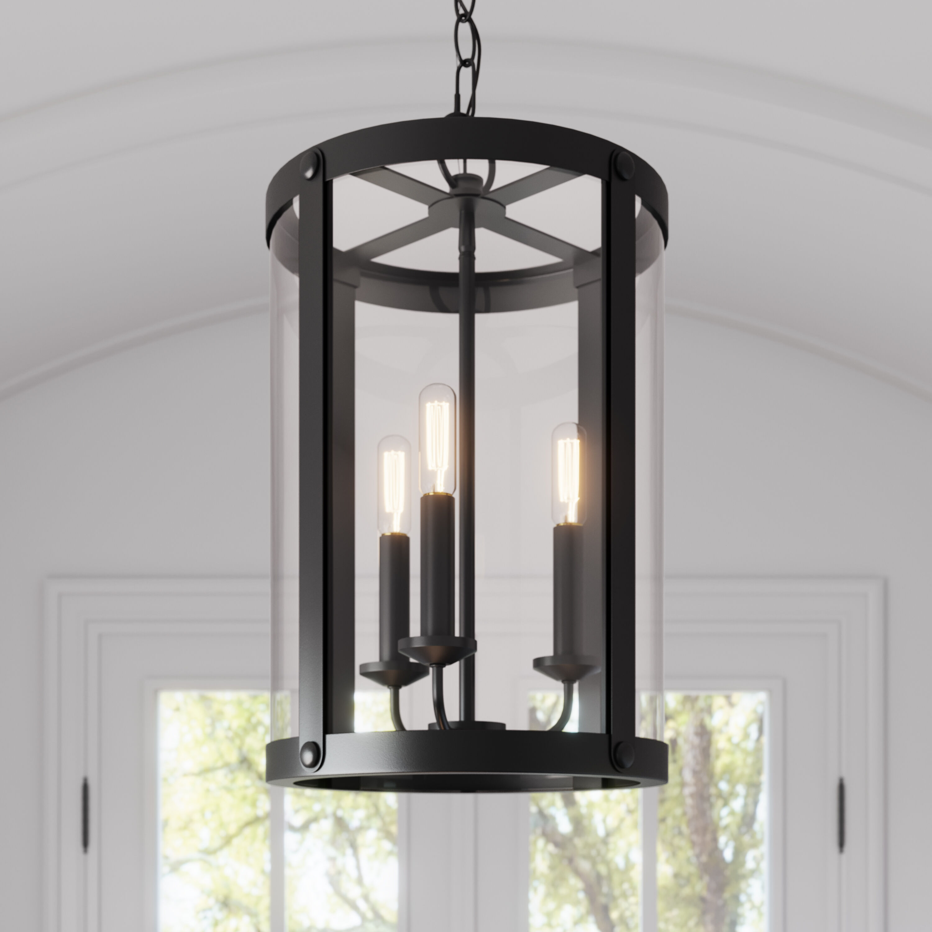 Aydenn 3 Light 11.75 inch Matte Black Indoor Pendant Ceiling Light